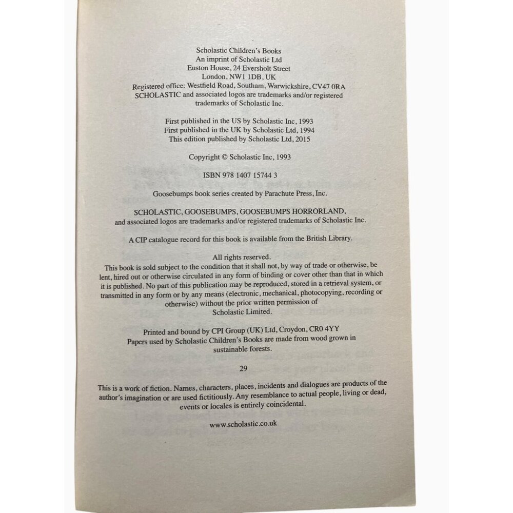 Goosebumps "Night Of The Living Dummy" By R.L. Stine 2015 Paperback Book - Picture 5 of 13